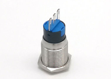 cabeça redonda 3 Pin Terminal Door Bell do interruptor de tecla do vândalo de 16mm anti