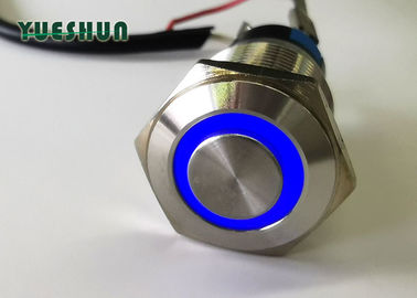 O diodo emissor de luz principal alto do interruptor de tecla iluminou, o interruptor de tecla de aço inoxidável de alumínio