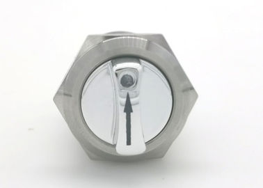 Interruptor de tecla do vândalo da cor de prata anti, interruptor rotativo iluminado metal