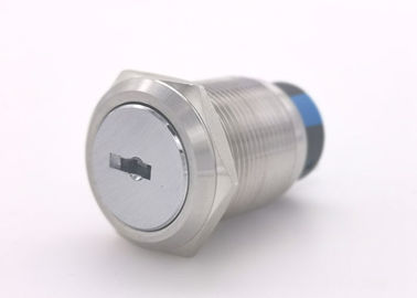 interruptor de tecla do vândalo de 19mm o anti, o interruptor rotativo IP67 da chave de 2 posições avaliou