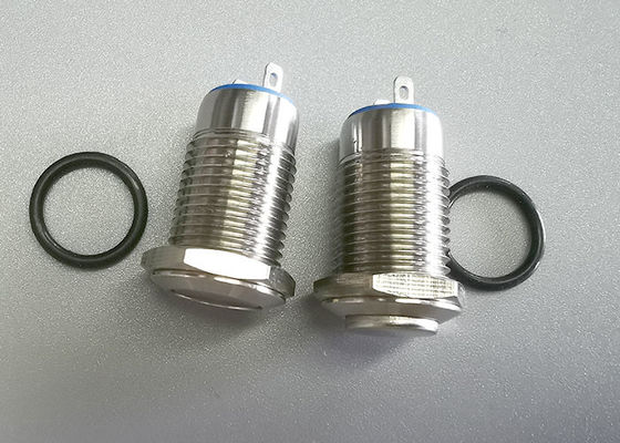 Interruptor de tecla de aço inoxidável do vândalo de IP65 1NO 1/2” 12mm anti