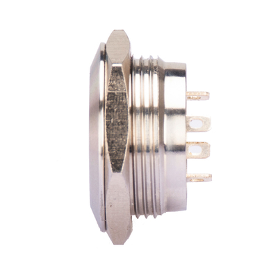 interruptor de tecla inoxidável de 25mm o micro iluminou momentâneo com Ring Led