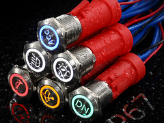 material 1NO de 19mm 20A Marine Push Button Switch 12v 24v 316L