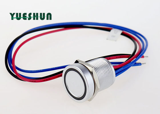 qualidade  12V 24V LED Illuminated Piezo Touch Switch , 19mm Switch Push Button Momentary Fábrica