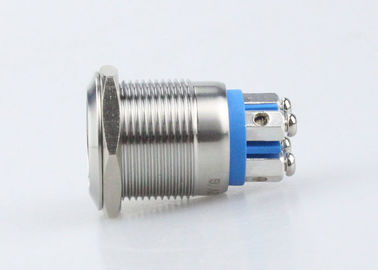 Interruptor de tecla alaranjado amarelo Shell 304/316 de aço inoxidável do metal do diodo emissor de luz do anel