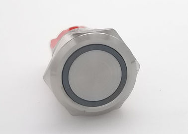 o símbolo atual alto Chrome do diodo emissor de luz do anel dos interruptores de tecla 10A 1NO de 16mm chapeou o bronze